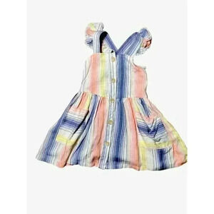 Jessica Simpson toddler girl dress 2T Colorful Stripes With Buttons